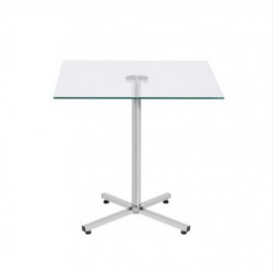 Square table with glass top