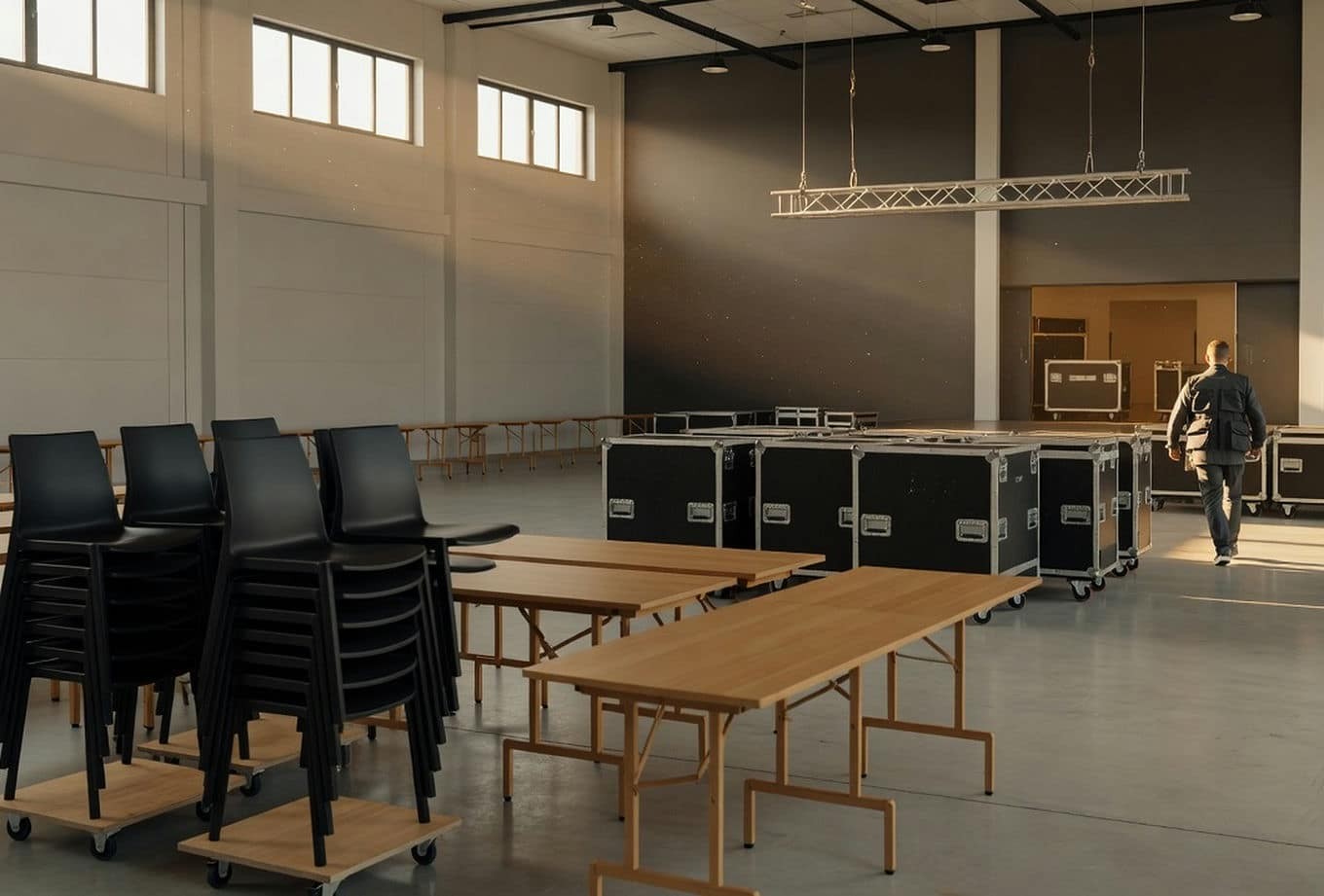 Dlaczego dostawę mebli eventowych trzeba synchronizować z cateringiem i techniką na wydarzeniach firmowych